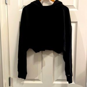 Pink Chloe Halle cropped oversized hoodie